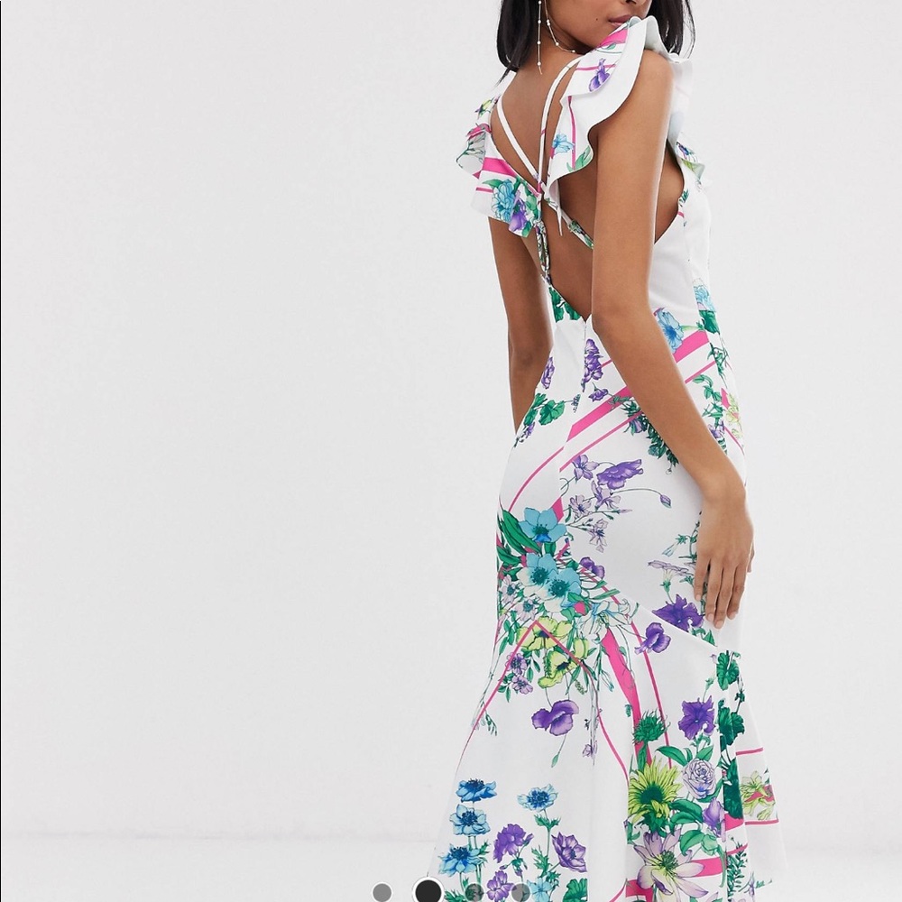 White floral dress!